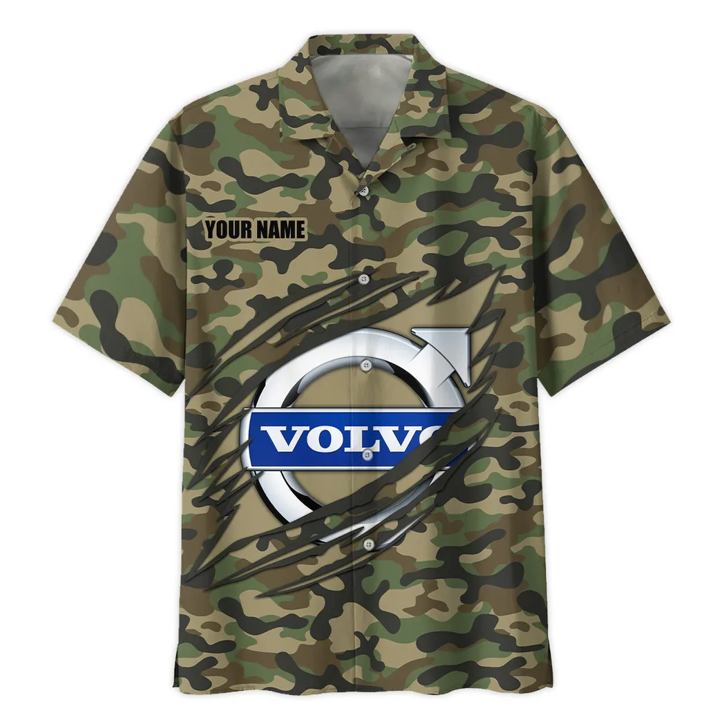 volvo hawaiihemd im camouflage stil oversized car210040825740 8dheq