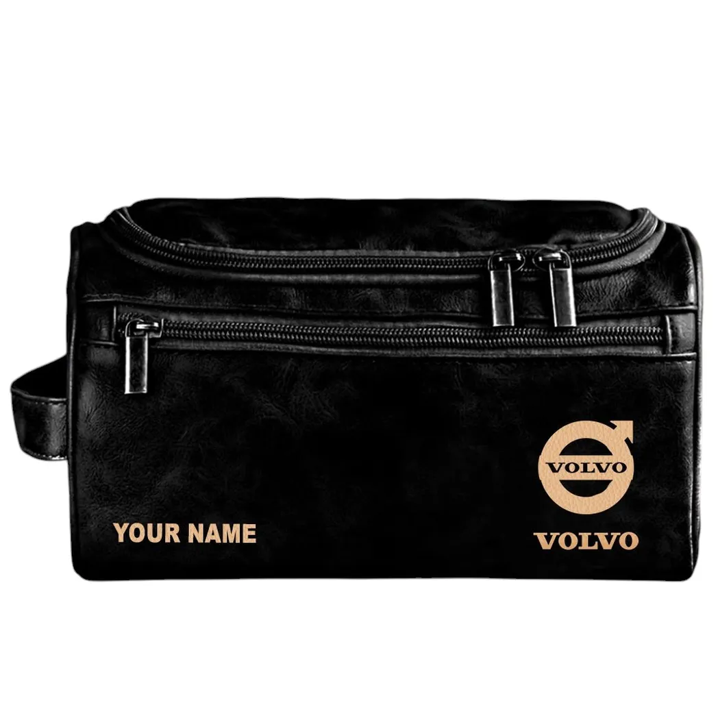 Volvo Trucks Ledertasche, Personalisierte Kulturtasche - Schwarz CAR44305072503