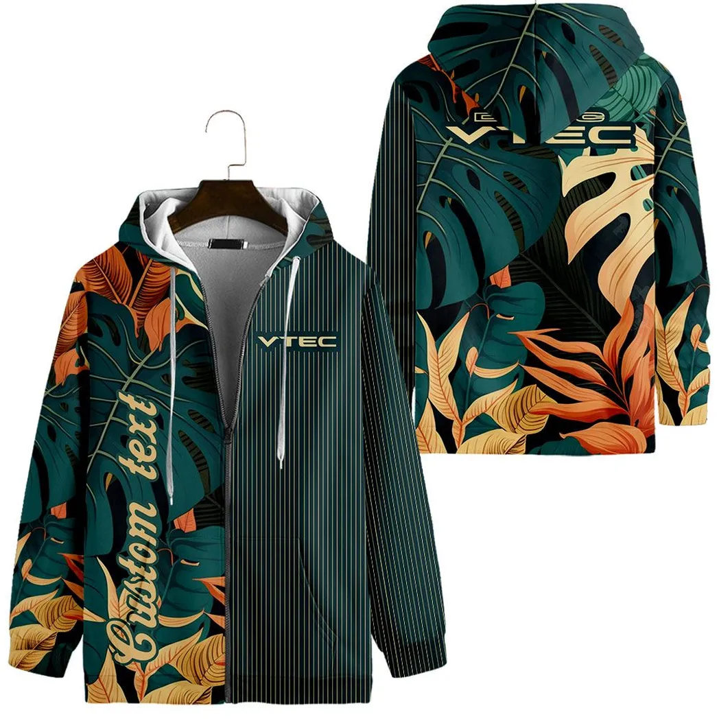 Vtec Vintage Hoodie mit reißverschluss, All-over-print Hoodie CAR434041725337