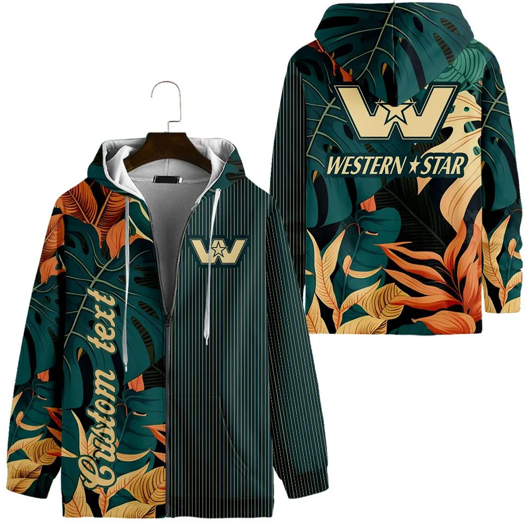 Wester Star Vintage Hoodie mit reißverschluss, All-over-print Hoodie CAR434041725339