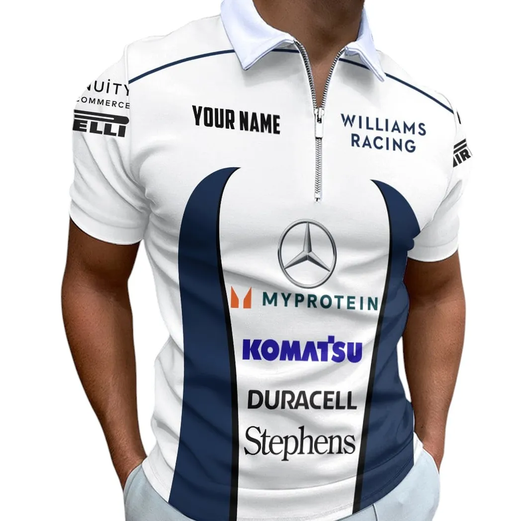 williams racing poloshirt mit reiverschluss all over print shirt williams racing car41204112509 eirwm