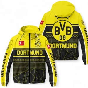 Borussia Dortmund Windbreaker Jacke Herren, Windjacke mit Allover-Druck BDE90010725223