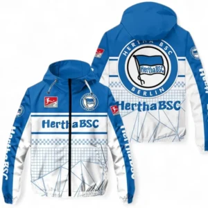 Hertha BSC Windbreaker Jacke Herren, Windjacke mit Allover-Druck BDE90010725224