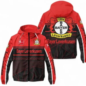 Bayer 04 Leverkusen Windbreaker Jacke Herren, Windjacke mit Allover-Druck BDE90010725228