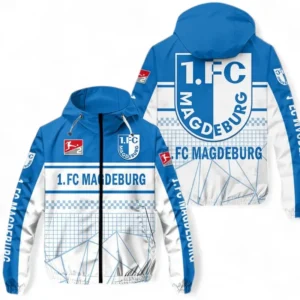 1. FC Magdeburg Windbreaker Jacke Herren, Windjacke mit Allover-Druck BDE90010725240