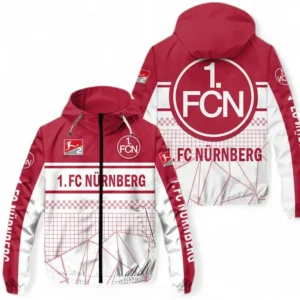 1. FC Nurnberg Windbreaker Jacke Herren, Windjacke mit Allover-Druck BDE90010725241