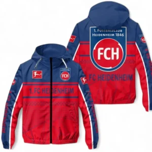 1. FC Heidenheim Windbreaker Jacke Herren, Windjacke mit Allover-Druck BDE90010725249