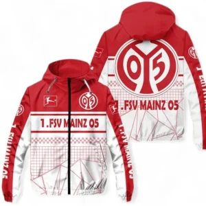 1. FSV Mainz 05 Windbreaker Jacke Herren, Windjacke mit Allover-Druck BDE90010725265