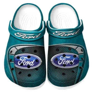 Ford Crocs Sandalen für Herren Damen Ford Fan CAR177031425557 - Cyan