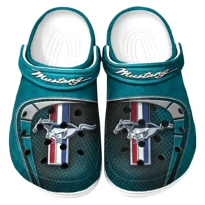 Ford Mustang Crocs Sandalen für Herren Damen Ford Mustang Fan CAR177031425561 - Cyan