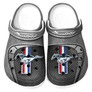 Ford Mustang Crocs Sandalen für Herren Damen Ford Mustang Fan CAR177031425561 - Grau