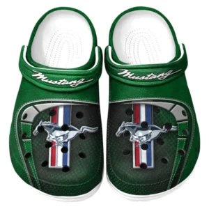 Ford Mustang Crocs Sandalen für Herren Damen Ford Mustang Fan CAR177031425561 - Grün