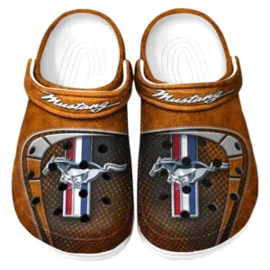 Ford Mustang Crocs Sandalen für Herren Damen Ford Mustang Fan CAR177031425561 - Orange