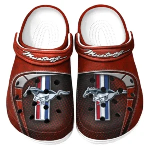 Ford Mustang Crocs Sandalen für Herren Damen Ford Mustang Fan CAR177031425561 - Rot