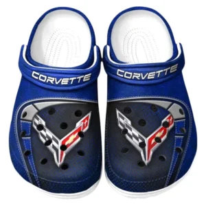 Chevrolet Corvette Crocs Sandalen für Herren Damen Chevrolet Corvette Fan CAR177031425562 - Blau