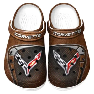 Chevrolet Corvette Crocs Sandalen für Herren Damen Chevrolet Corvette Fan CAR177031425562 - Braun