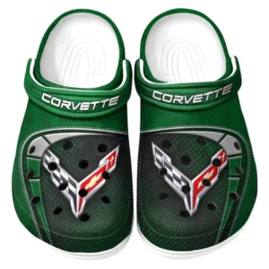 Chevrolet Corvette Crocs Sandalen für Herren Damen Chevrolet Corvette Fan CAR177031425562 - Grün
