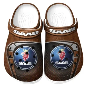 Saab Crocs Sandalen für Herren Damen Saab Fan CAR177031425567 - Braun