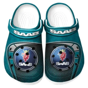 Saab Crocs Sandalen für Herren Damen Saab Fan CAR177031425567 - Cyan