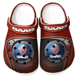 Saab Crocs Sandalen für Herren Damen Saab Fan CAR177031425567 - Rot