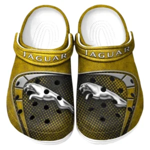 Jaguar Crocs Sandalen für Herren Damen Jaguar Fan CAR177031425568 - Gelb