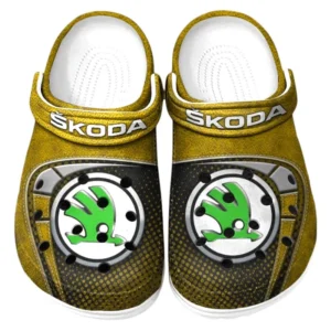 Skoda Crocs Sandalen für Herren Damen Skoda Fan CAR177031425578 - Gelb