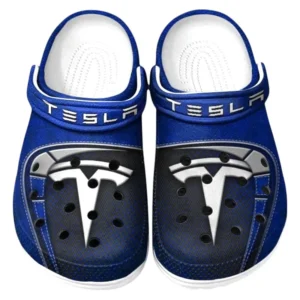 Tesla Crocs Sandalen für Herren Damen Tesla Fan CAR177031425583 - Blau