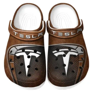 Tesla Crocs Sandalen für Herren Damen Tesla Fan CAR177031425583 - Braun