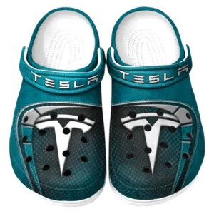 Tesla Crocs Sandalen für Herren Damen Tesla Fan CAR177031425583 - Cyan