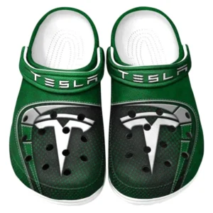 Tesla Crocs Sandalen für Herren Damen Tesla Fan CAR177031425583 - Grün