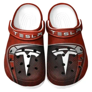 Tesla Crocs Sandalen für Herren Damen Tesla Fan CAR177031425583 - Rot