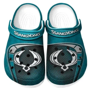 SsangYong Motor Crocs Sandalen für Herren Damen SsangYong Motor Fan CAR177031425584 - Cyan