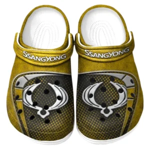 SsangYong Motor Crocs Sandalen für Herren Damen SsangYong Motor Fan CAR177031425584 - Gelb