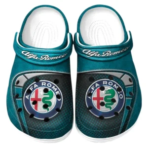 Alfa Romeo Crocs Sandalen für Herren Damen Alfa Romeo Fan CAR177031425586 - Cyan