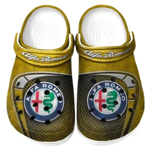 Alfa Romeo Crocs Sandalen für Herren Damen Alfa Romeo Fan CAR177031425586 - Gelb
