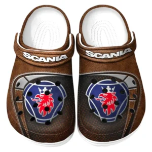 Scania Crocs Sandalen für Herren Damen Scania Fan CAR177031425593 - Braun