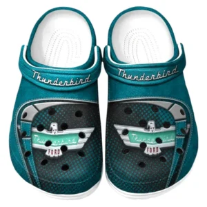 Thunderbird Crocs Sandalen für Herren Damen Thunderbird Fan CAR177031425610 - Cyan