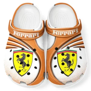 Ferrari Crocs Sandalen für Herren Damen, Geschenk für Ferrari Fan CAR181031525689 - Orange