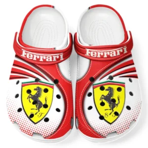 Ferrari Crocs Sandalen für Herren Damen, Geschenk für Ferrari Fan CAR181031525689 - Rot