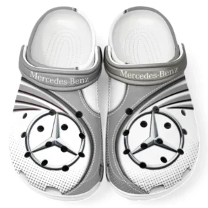Mercedes Benz Crocs Sandalen für Herren Damen, Geschenk für Mercedes Benz Fan CAR181031525692 - Grau
