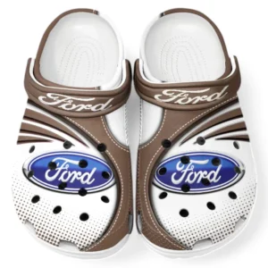 Ford Crocs Sandalen für Herren Damen, Geschenk für Ford Fan CAR181031525693 - Braun