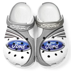 Ford Crocs Sandalen für Herren Damen, Geschenk für Ford Fan CAR181031525693 - Grau