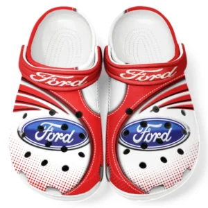 Ford Crocs Sandalen für Herren Damen, Geschenk für Ford Fan CAR181031525693 - Rot