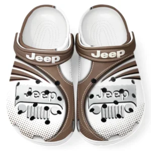 Jeep Crocs Sandalen für Herren Damen, Geschenk für Jeep Fan CAR181031525694 - Braun