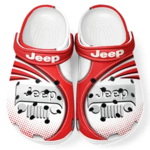 Jeep Crocs Sandalen für Herren Damen, Geschenk für Jeep Fan CAR181031525694 - Rot