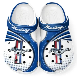 Ford Mustang Crocs Sandalen für Herren Damen, Geschenk für Ford Mustang Fan CAR181031525696 - Blau