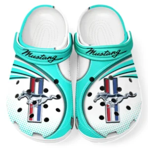 Ford Mustang Crocs Sandalen für Herren Damen, Geschenk für Ford Mustang Fan CAR181031525696 - Cyan