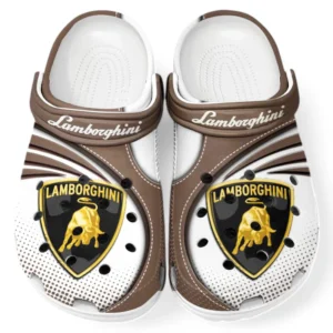 Lamborghini Crocs Sandalen für Herren Damen, Geschenk für Lamborghini Fan CAR181031525698 - Braun