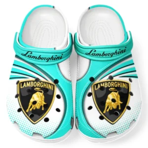 Lamborghini Crocs Sandalen für Herren Damen, Geschenk für Lamborghini Fan CAR181031525698 - Cyan