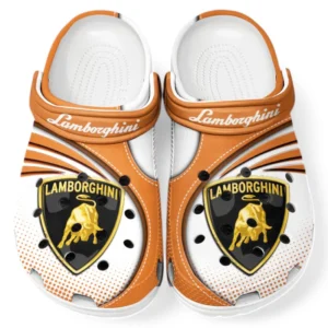 Lamborghini Crocs Sandalen für Herren Damen, Geschenk für Lamborghini Fan CAR181031525698 - Orange